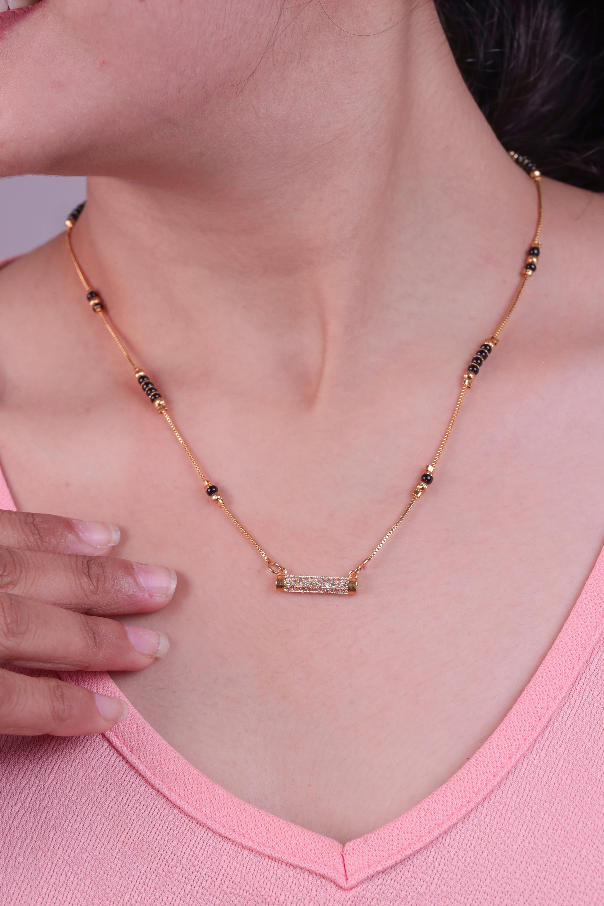 Shimmer Line Mangalsutra For Women