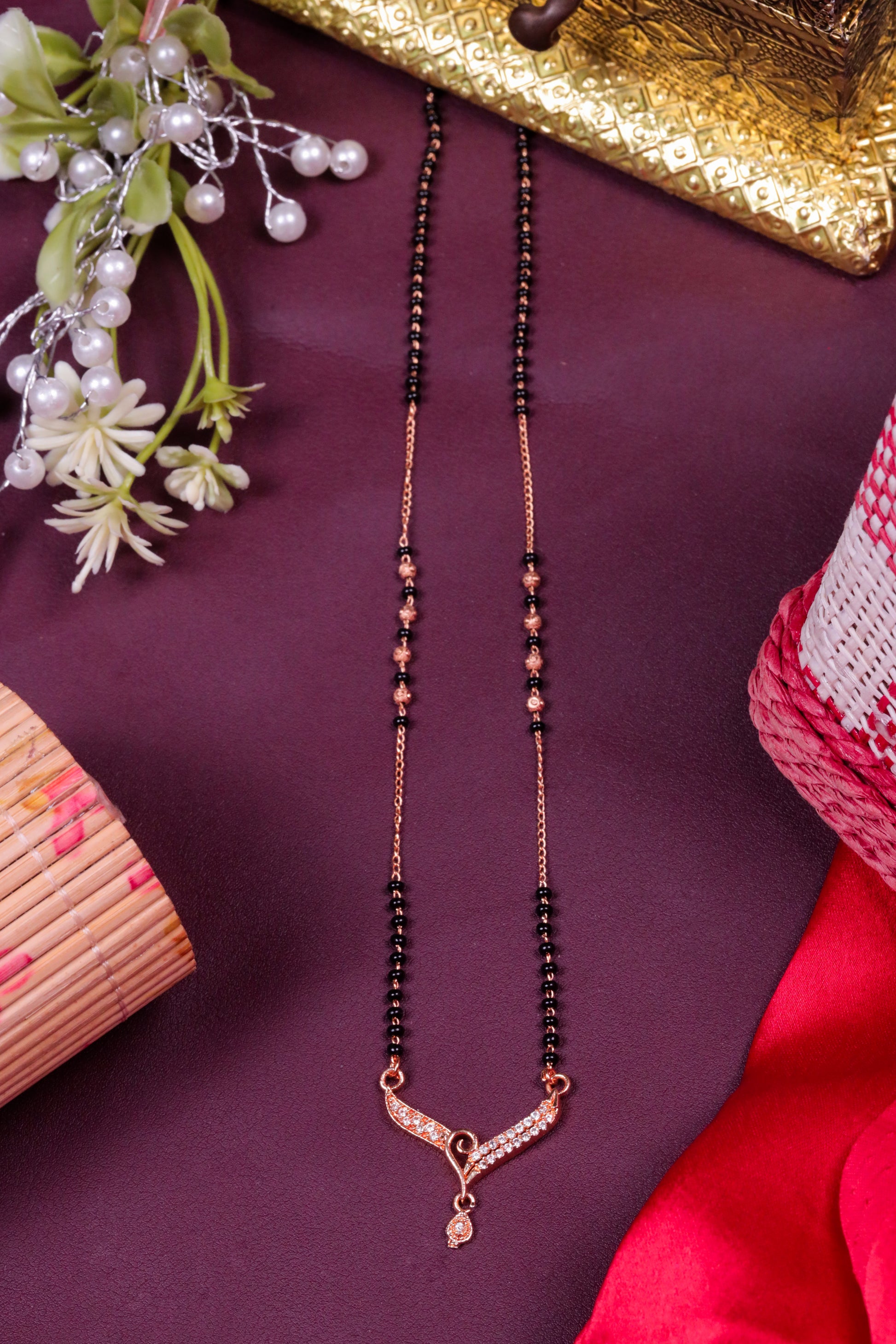 Rose Drape Mangalsutra For Women