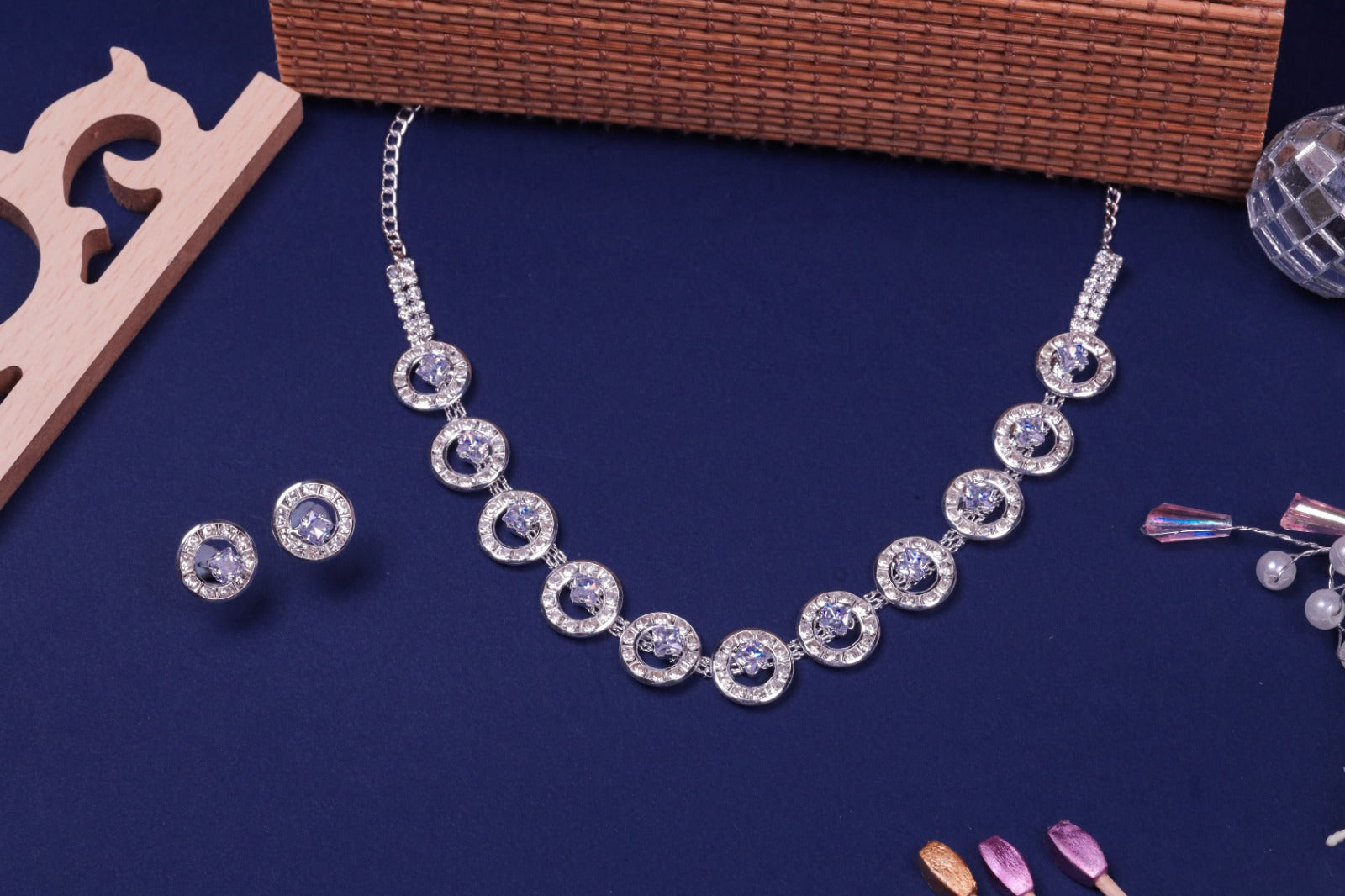 Crystal Diamond Round Set For Women