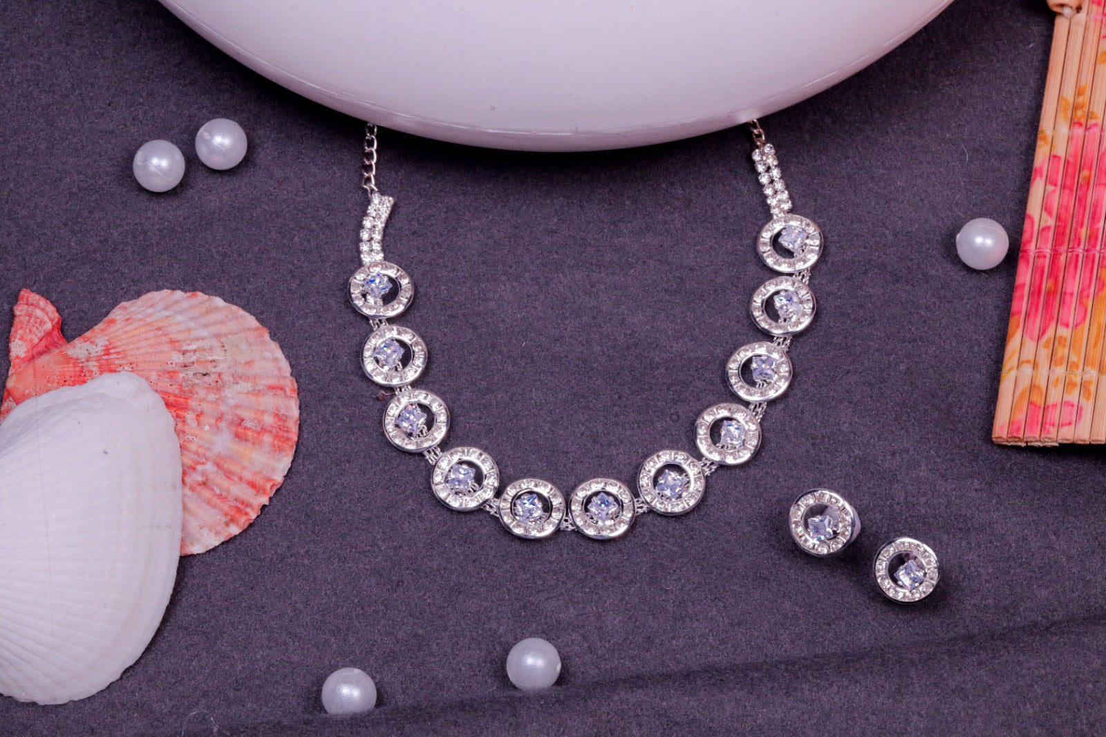 Crystal Diamond Round Set For Women