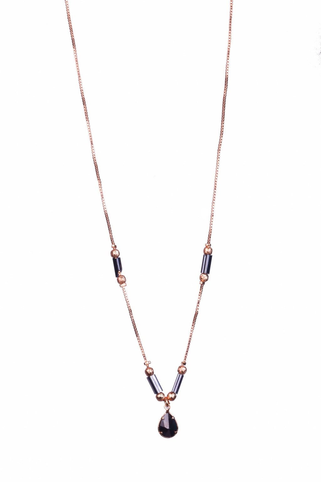 Elegant Black Drop Necklace For Women