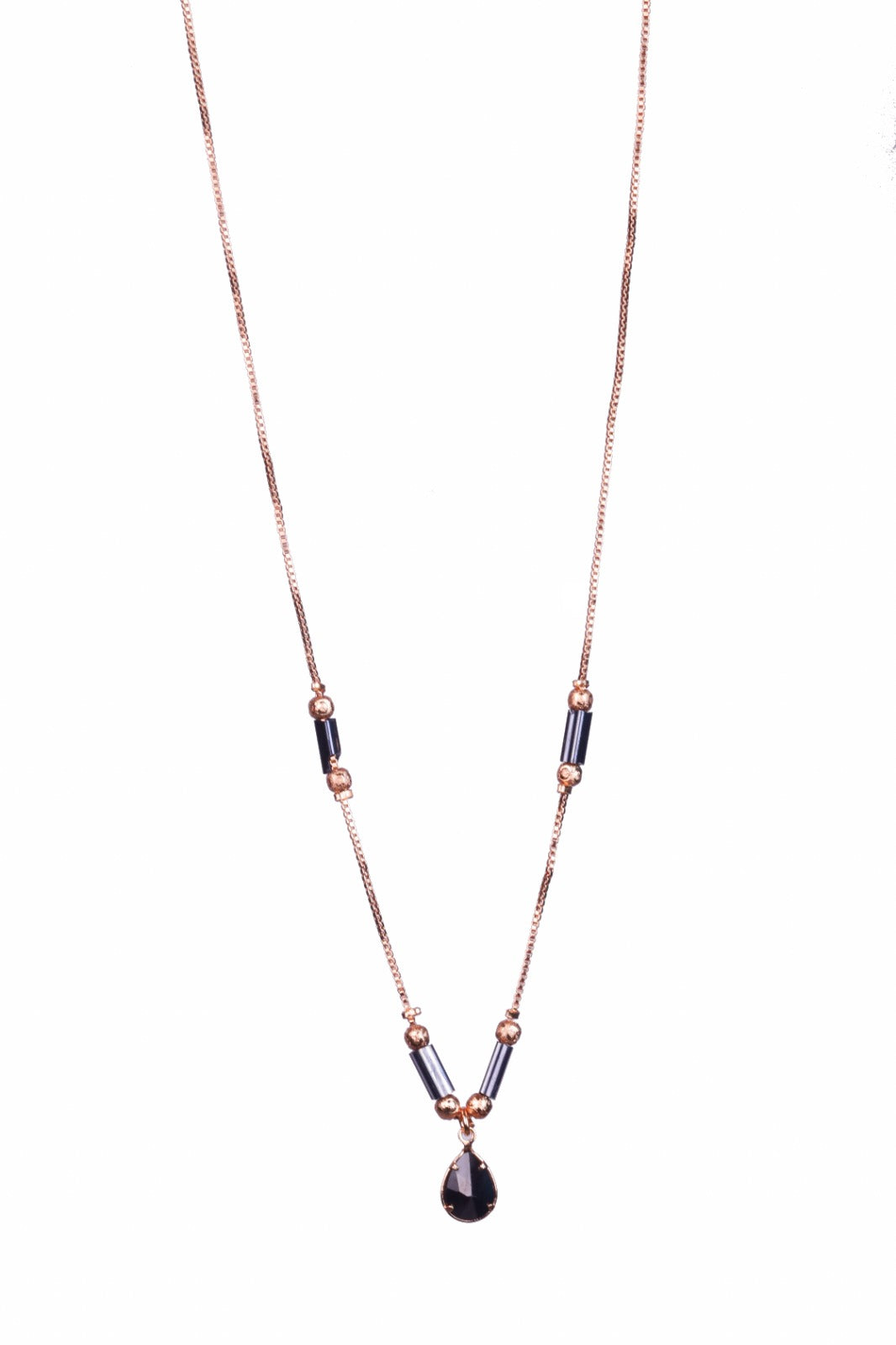 Elegant Black Drop Necklace For Women