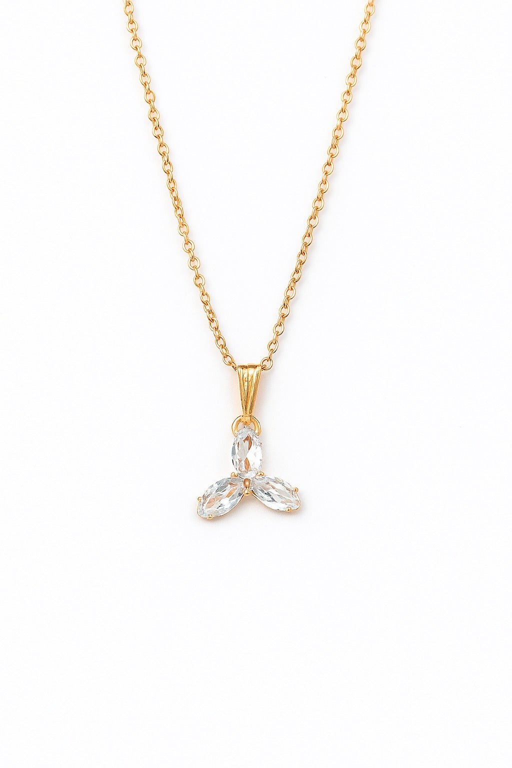 Trio Leaf Pendant Necklace For Women